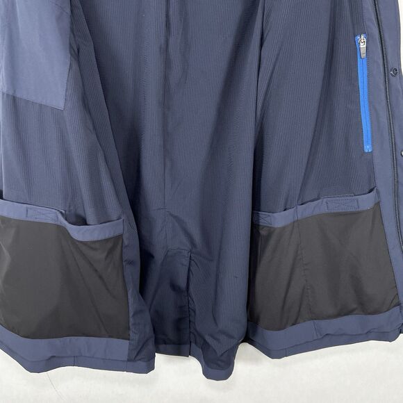 Duluth Trading Co Full Zip Nylon Jacket Mens Size Large Navy Blue Mesh Lined - Picture 11 of 14